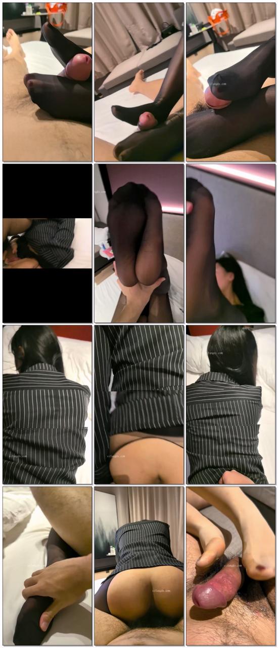 ⚫️云盘高质露脸B级泄密，让反差骚女友穿上好利来制服肏完在足交，小浪蹄子是相当的配合